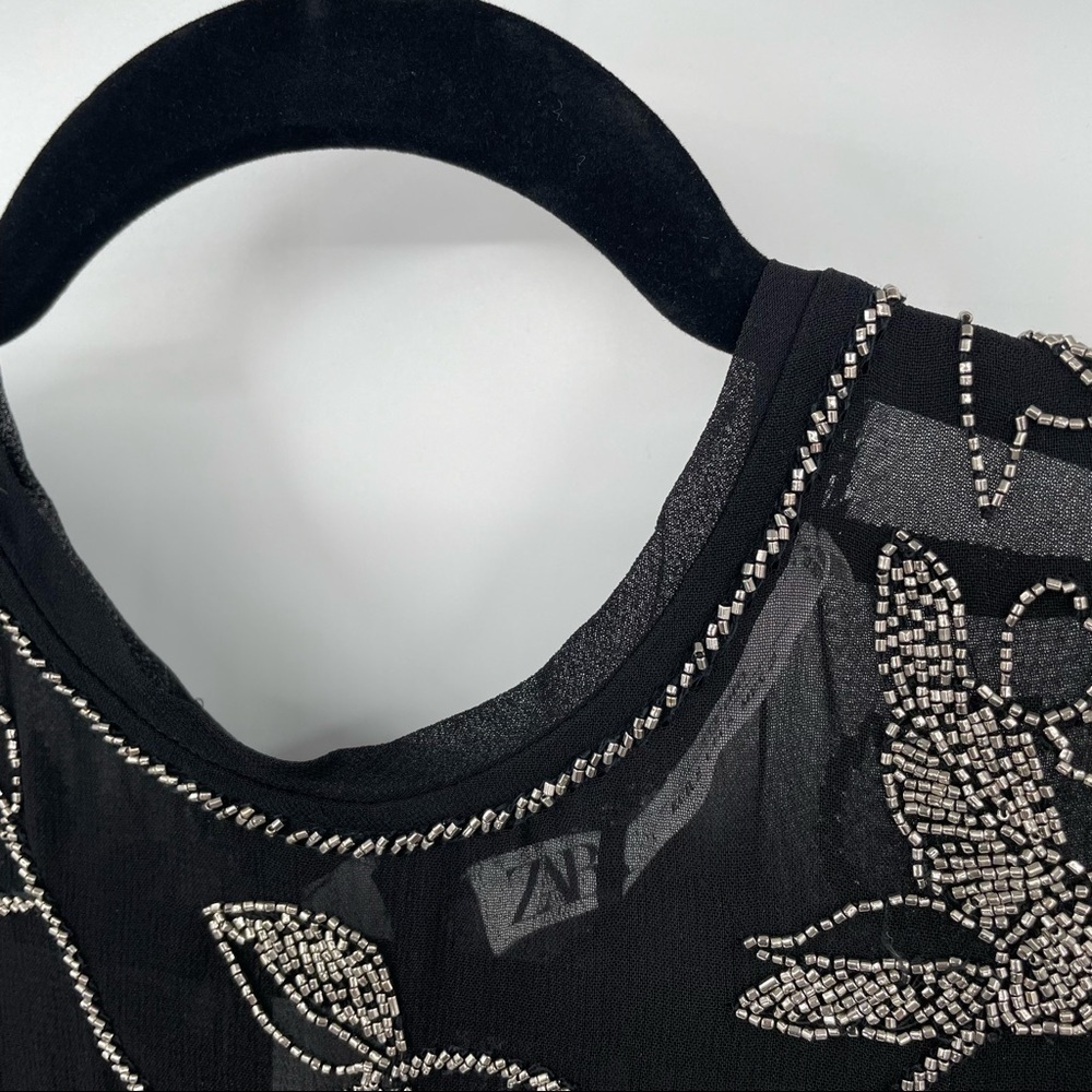 NEW! Zara Limited Edition Black Beaded Dress - Picture 14 of 15